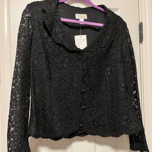 NWT Talbots Petite Floral Button Up